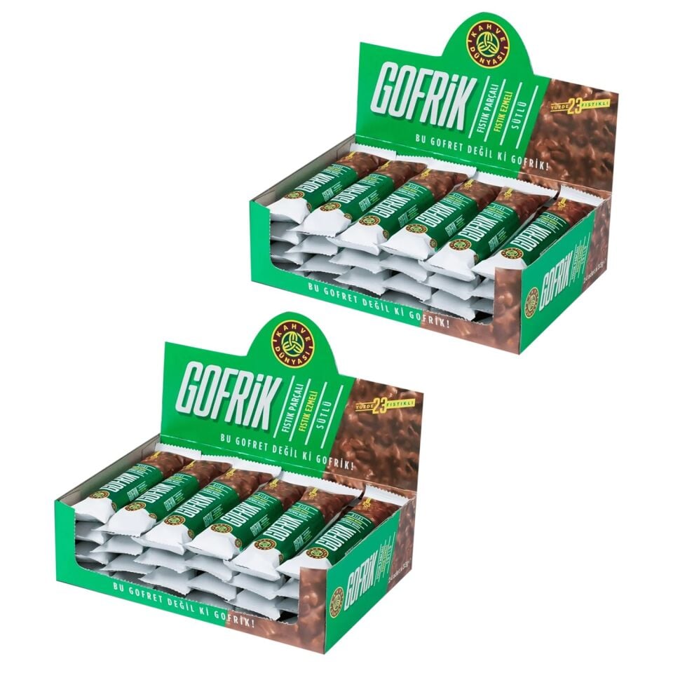 Kahve Dünyası Gofrik Sütlü 33 gr 24 lü x 2 Kutu (48 ad)