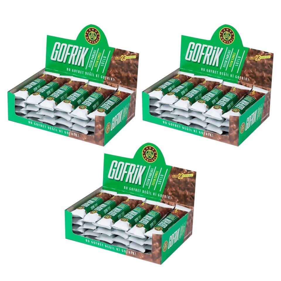 Kahve Dünyası Gofrik Sütlü 33 gr 24 lü x 3 Kutu (72 ad)