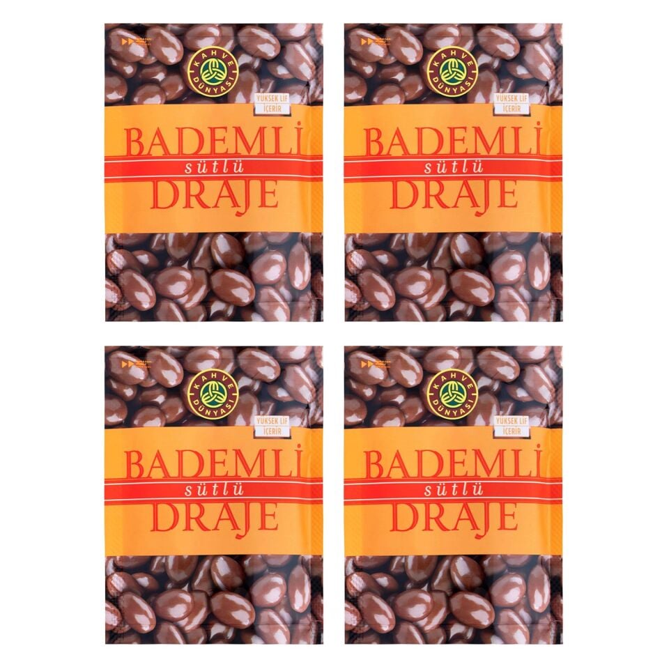 Kahve Dünyası Bademli Sütlü Draje 60 gr x 4 Adet