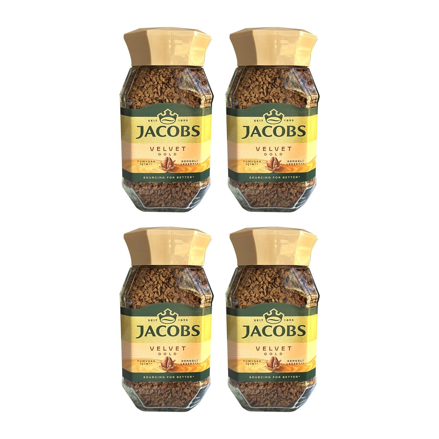 Jacobs Velvet Gold 100 gr Çözünebilir Kahve x 4 Adet
