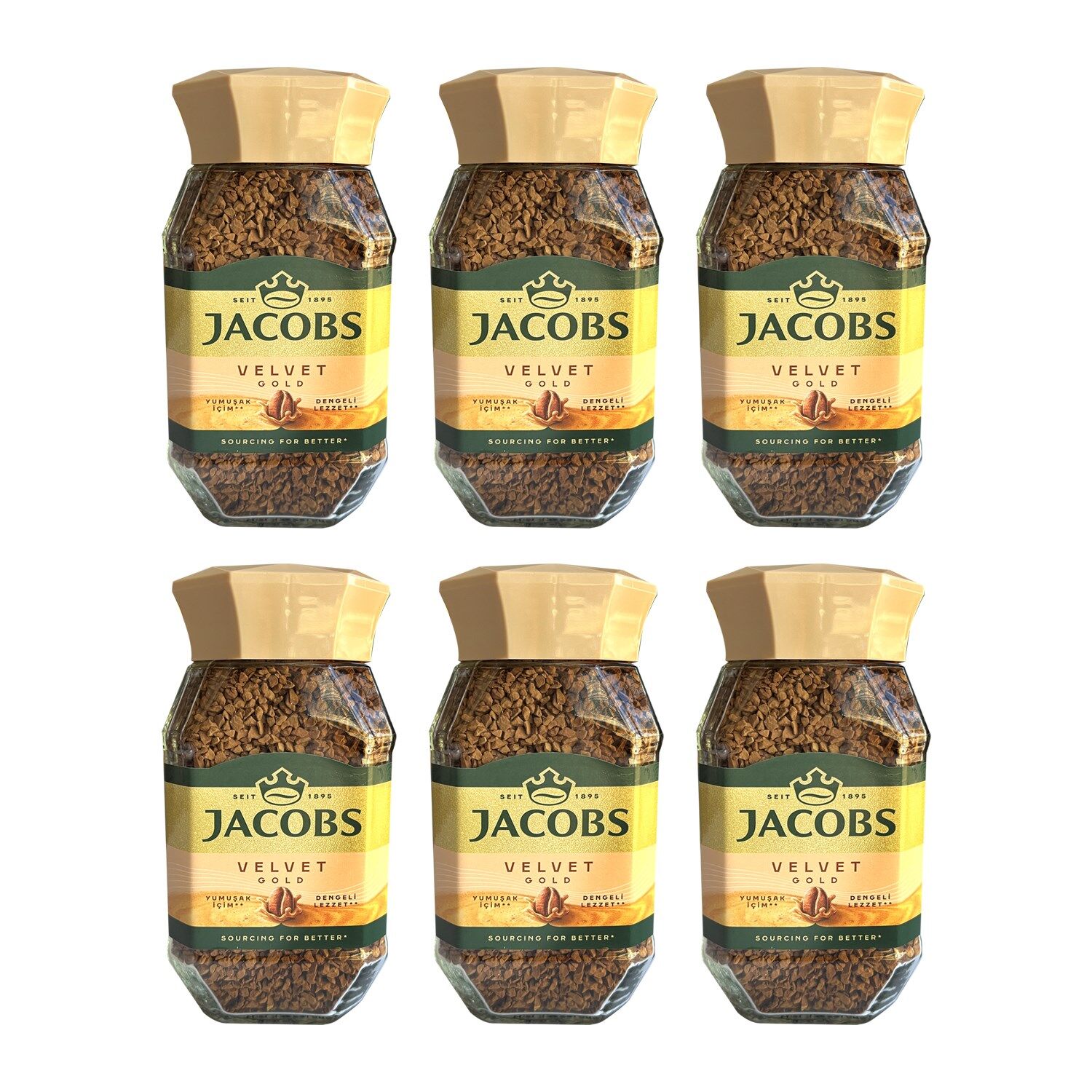 Jacobs Velvet Gold 100 gr Çözünebilir Kahve x 6 Adet