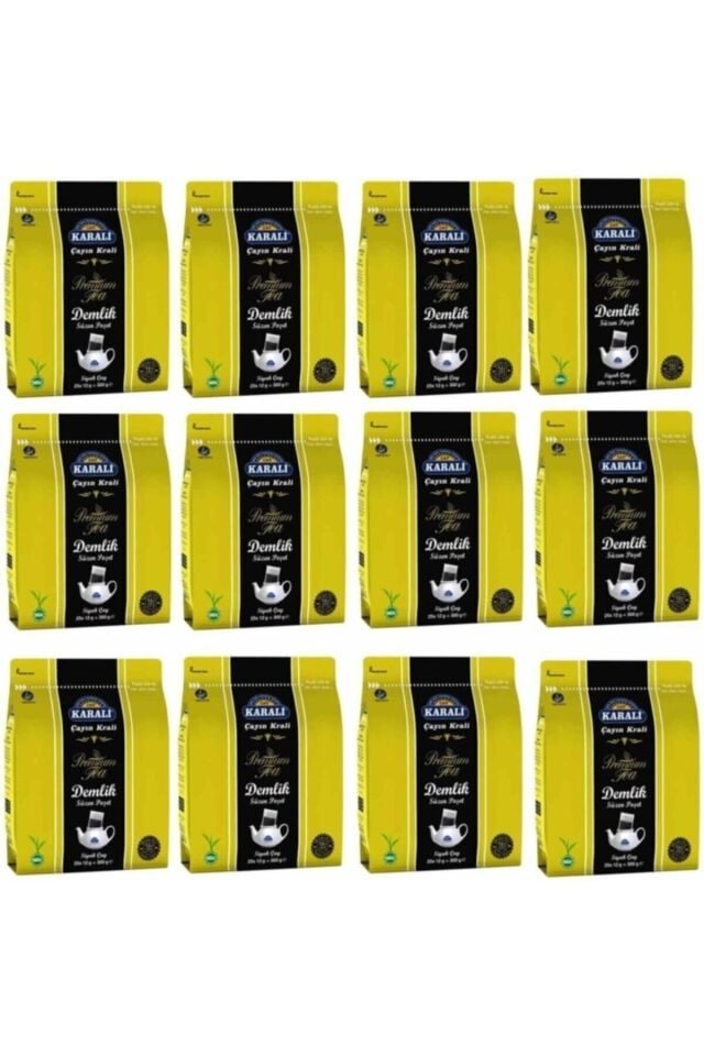 Karali Premium Demlik Poşet Siyah Çay 25 Li 12 Adet