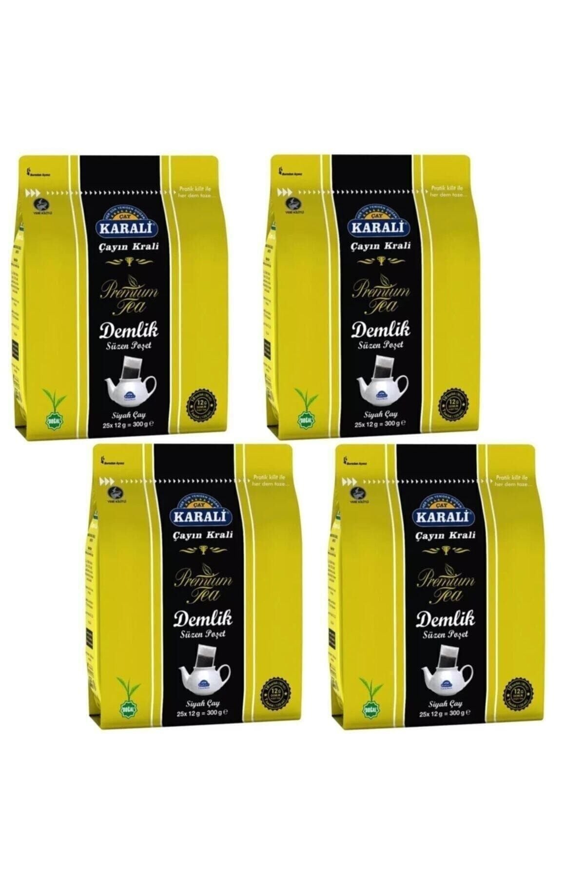 Karali Premium Demlik Poşet Siyah Çay 25 Li 4 Adet