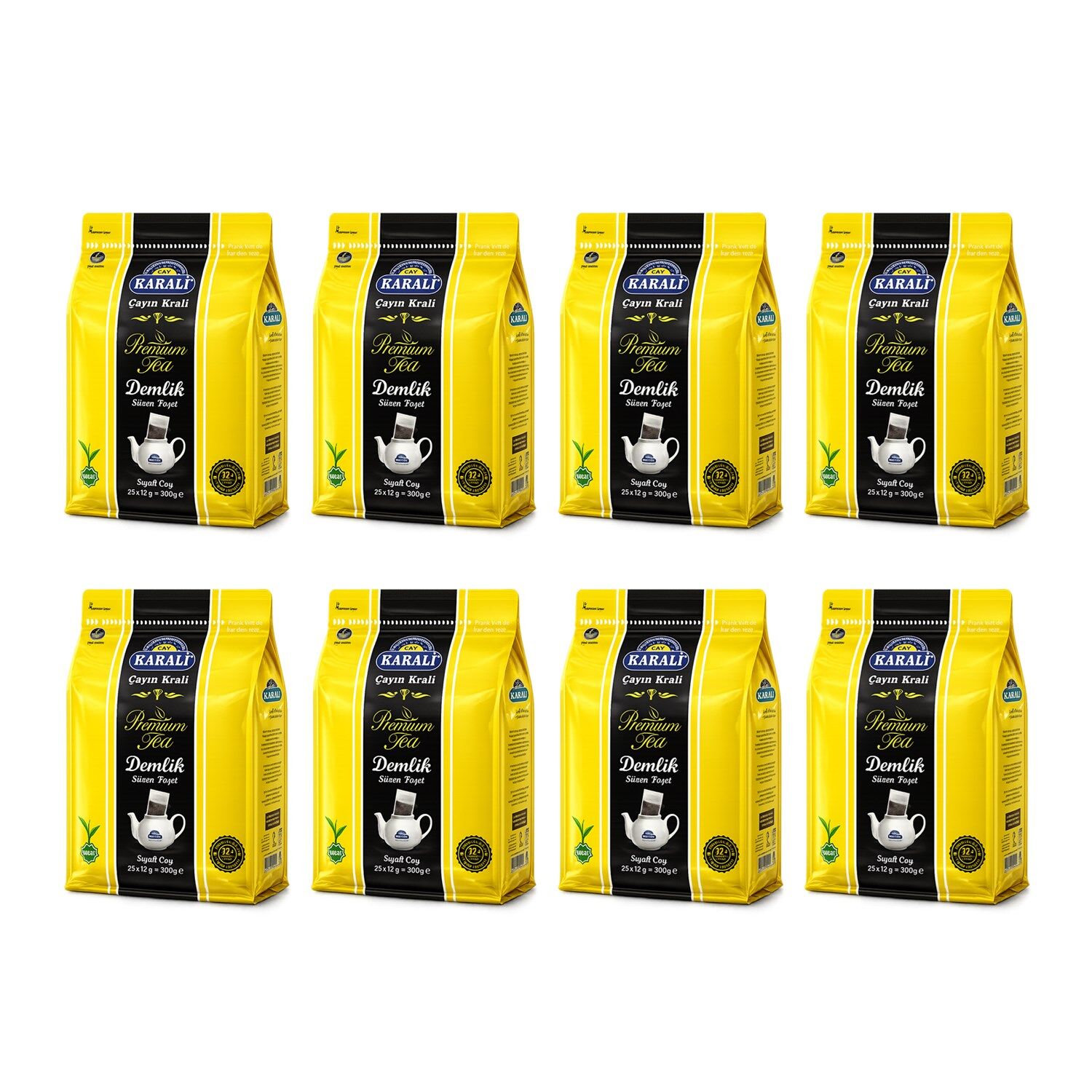 Karali Premium Demlik Poşet Siyah Çay 25'li x 8 Adet