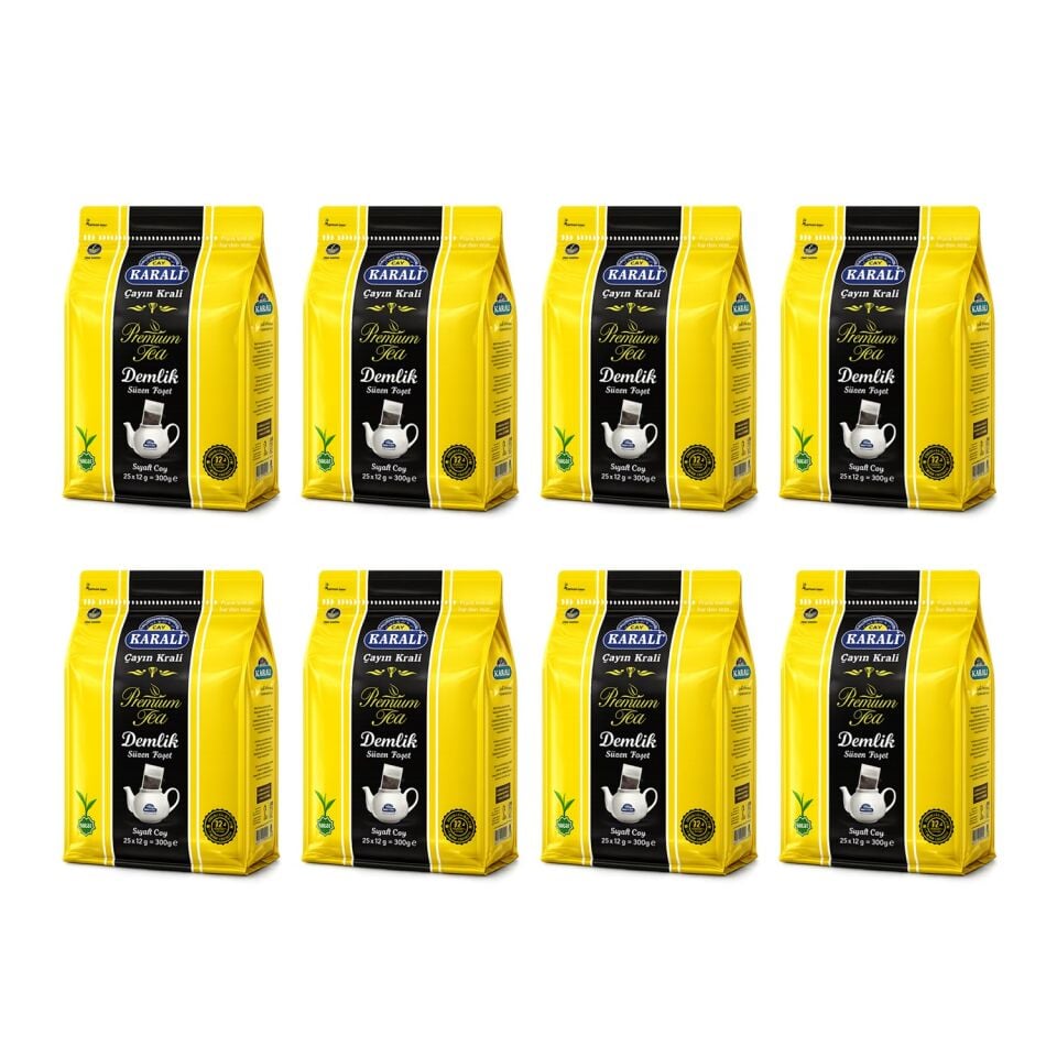 Karali Premium Demlik Poşet Siyah Çay 25'li x 8 Adet