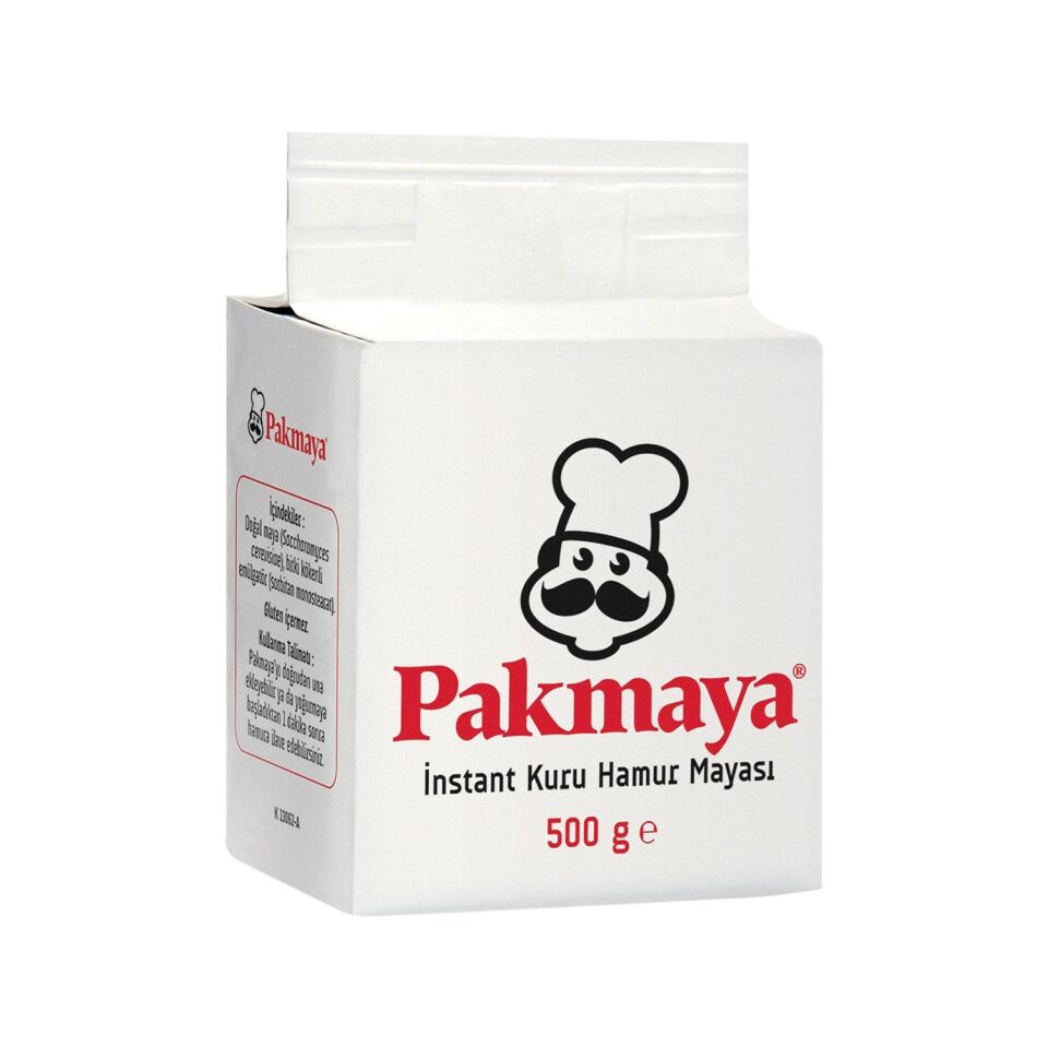 Pakmaya Instant Kuru Hamur Mayası 500 gr x 20 Adet (1 Koli)