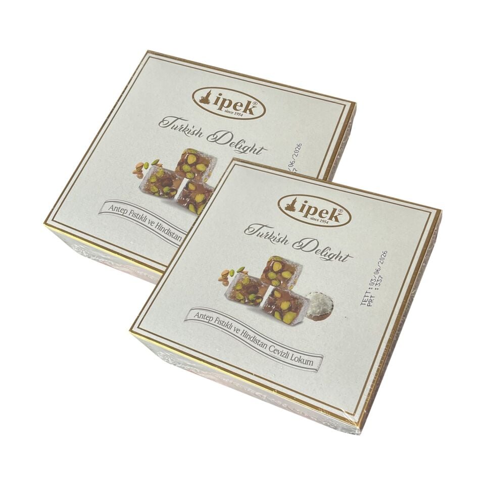 İpek Pişmaniye Antep Fıstıklı ve Hind.Cev.Lokum 250 gr x 2 Adet