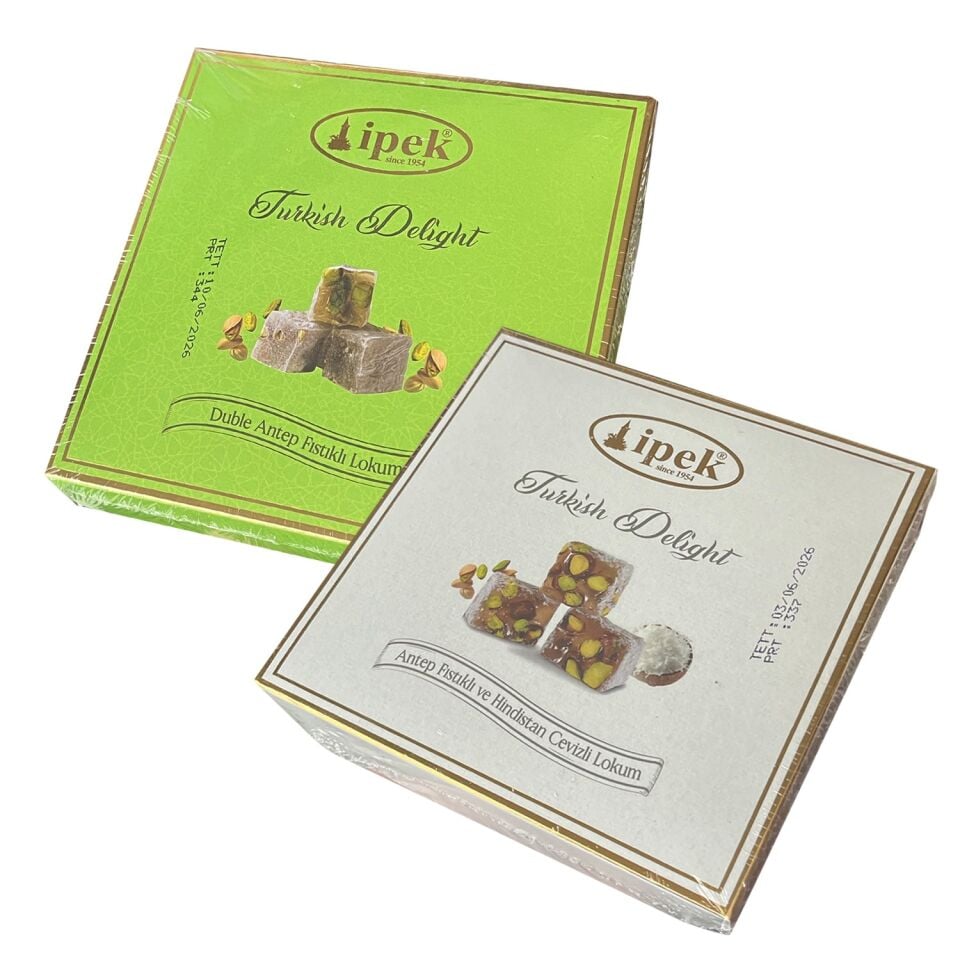 İpek Pişmaniye Antep Fıstıklı ve Hind.Cev.Lokum 250 gr 2 li Karma Paket