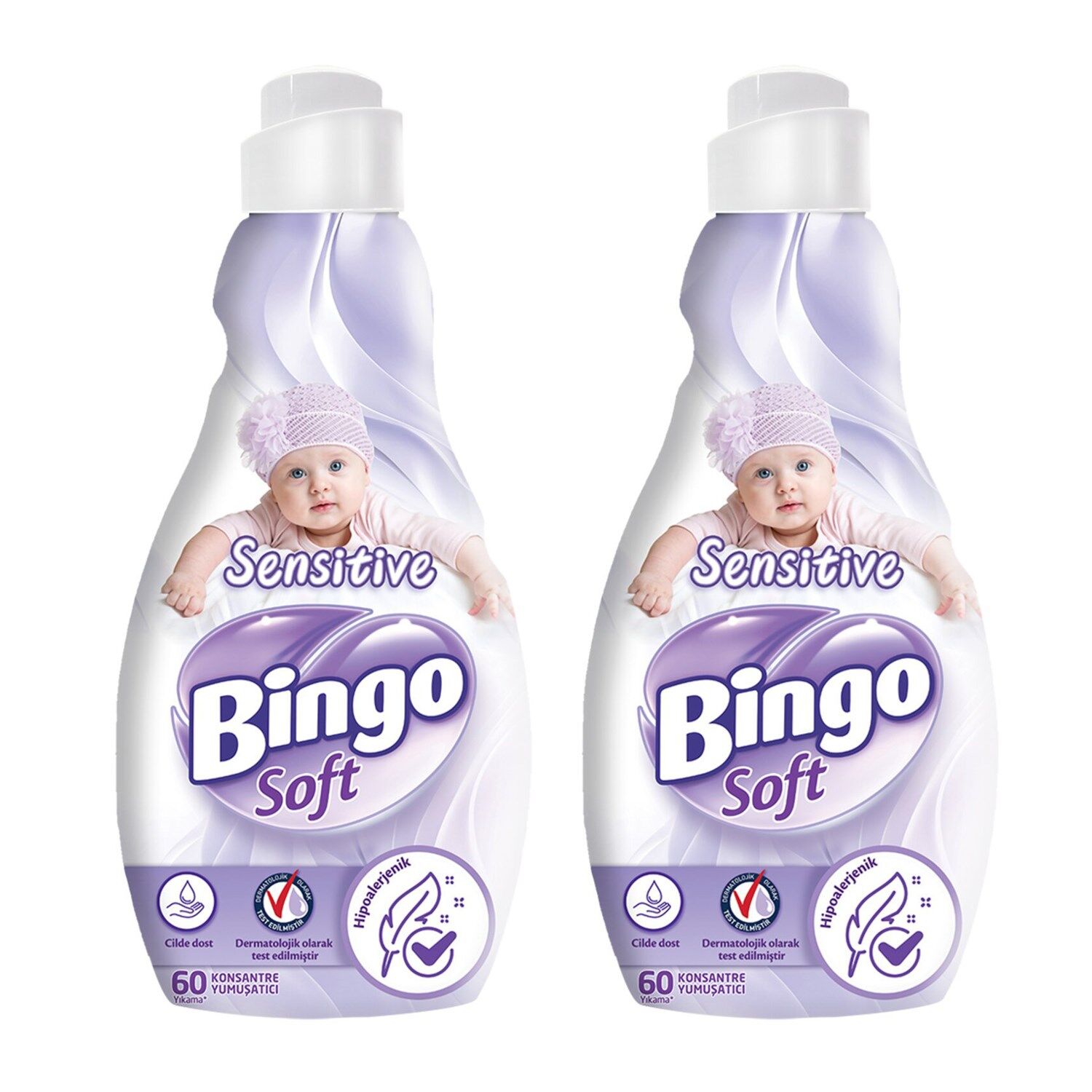 Bingo Soft Konsantre Çamaşır Yumuşatıcısı Sensitive 1440 ml X 2 Adet