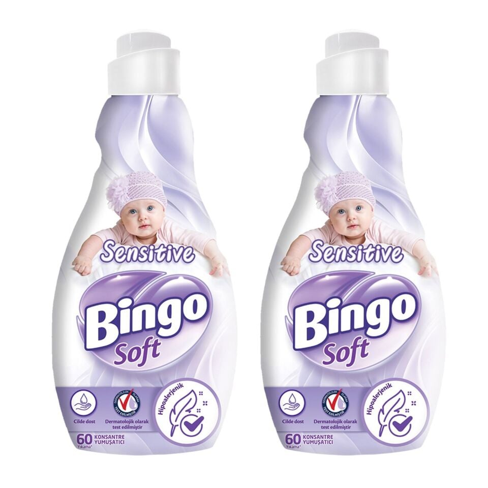 Bingo Soft Konsantre Çamaşır Yumuşatıcısı Sensitive 1440 ml X 2 Adet