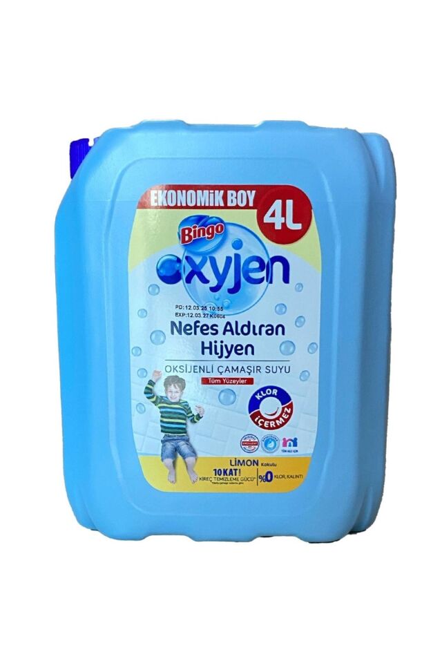 Bingo Oksijenli Çamaşır Suyu 4 lt Çam ve Limon 2 li