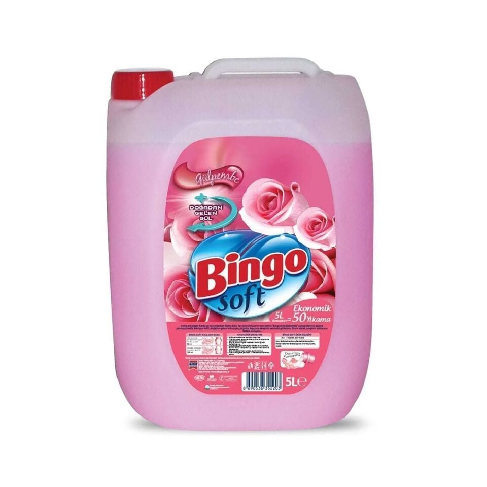 Bingo Soft Yumuşatıcı 5 lt Gülpembe ve Lavanta 2 li Karma Paket