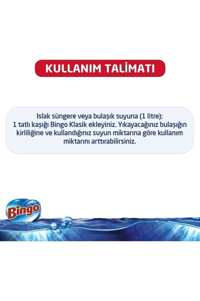 Bingo Bulaşık Sıvısı 4 Litre Limon Kokulu Elde Yıkama x 2 Adet