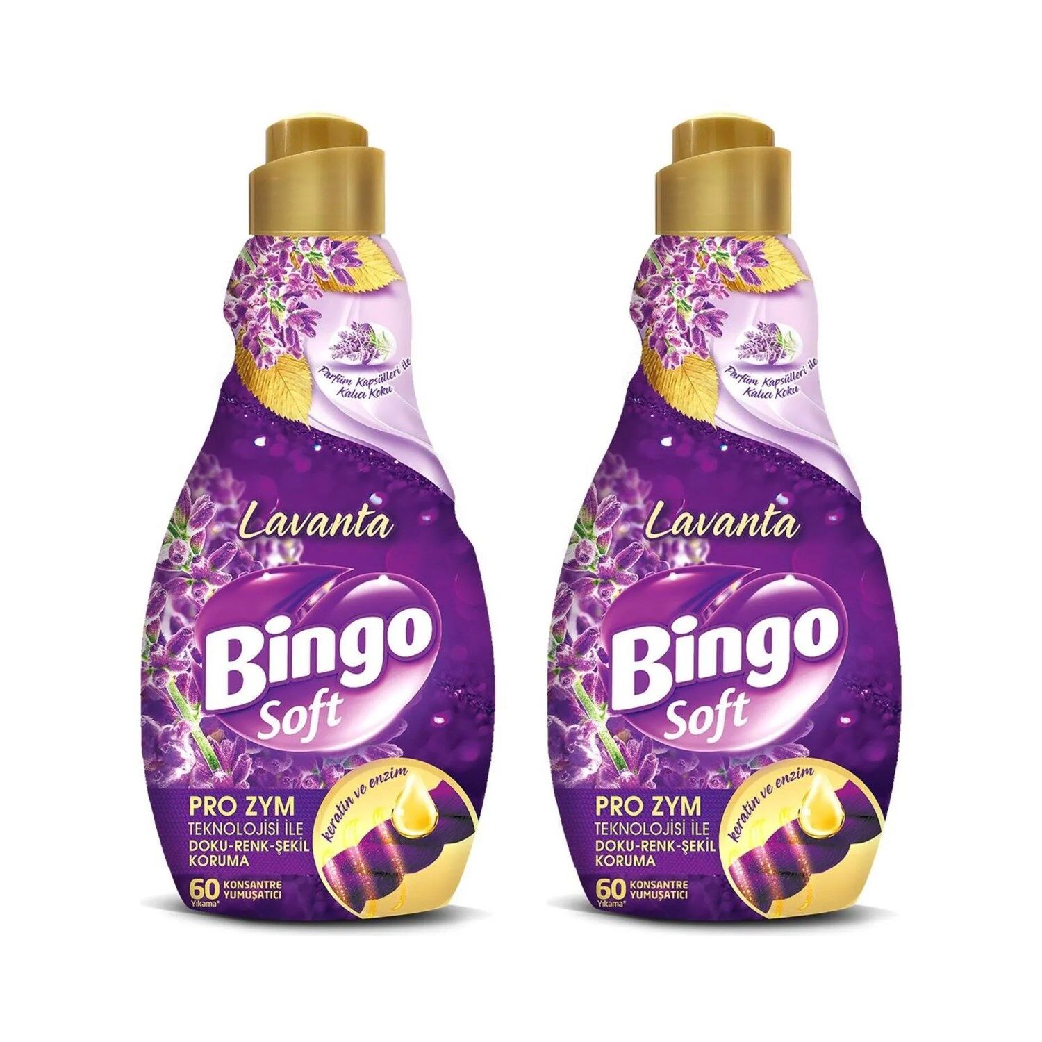 Bingo Soft Konsantre Çamaşır Yumuşatıcısı Lavanta 1440 ml X 2 Adet