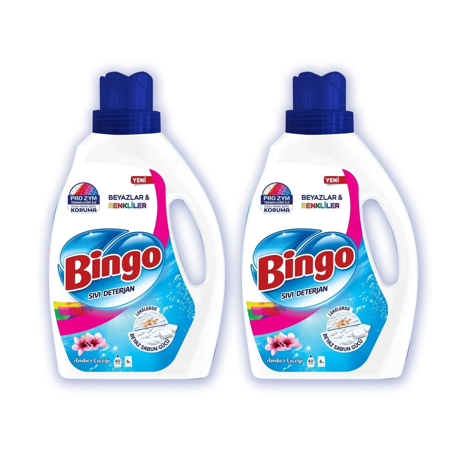 Bingo Çamaşır Deterjanı Beyaz Ve Renkliler Amber 2600 ml x 2 Adet