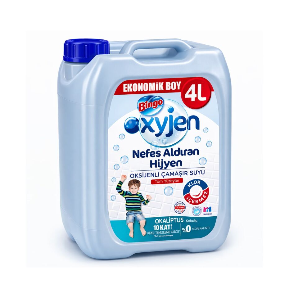 Bingo Oksijenli Çamaşır Suyu Okaliptus Kokulu 4 Lt x 2 Adet