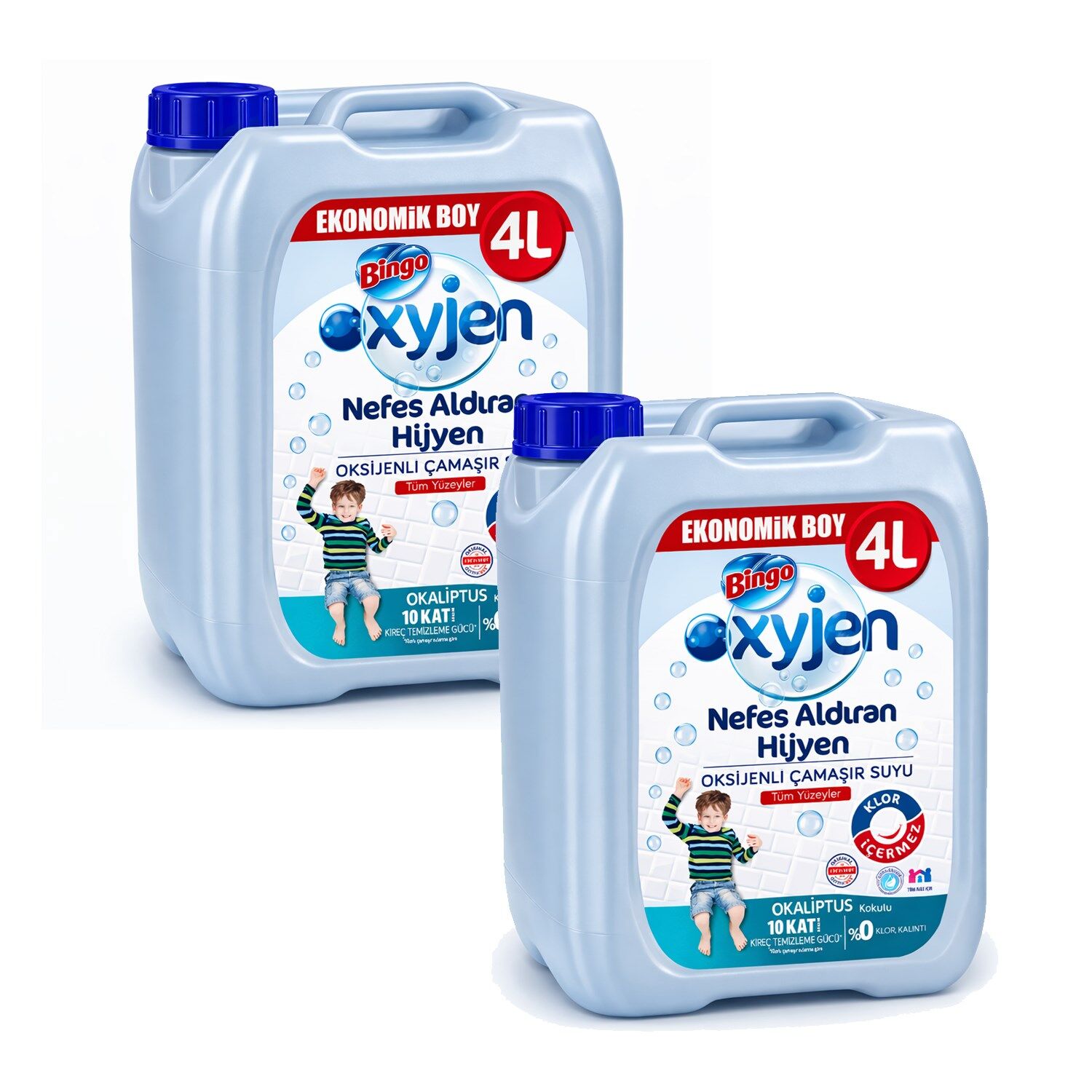 Bingo Oksijenli Çamaşır Suyu Okaliptus Kokulu 4 Lt x 2 Adet