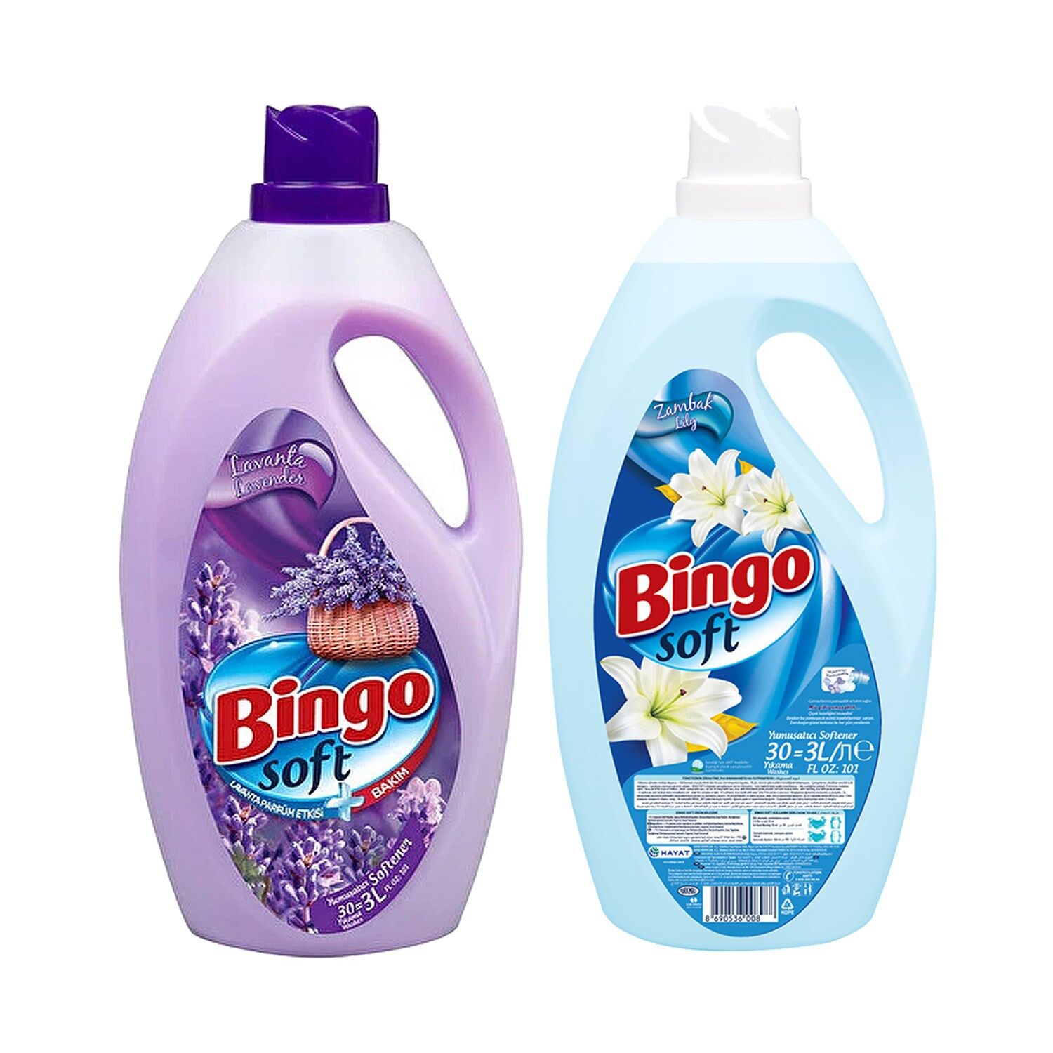 Bingo Soft Çamaşır Yumuşatıcısı 3 lt Lavanta ve Zambak 2 li Set