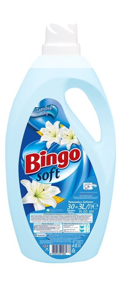 Bingo Soft Çamaşır Yumuşatıcısı 3 lt Lavanta ve Zambak 2 li Set