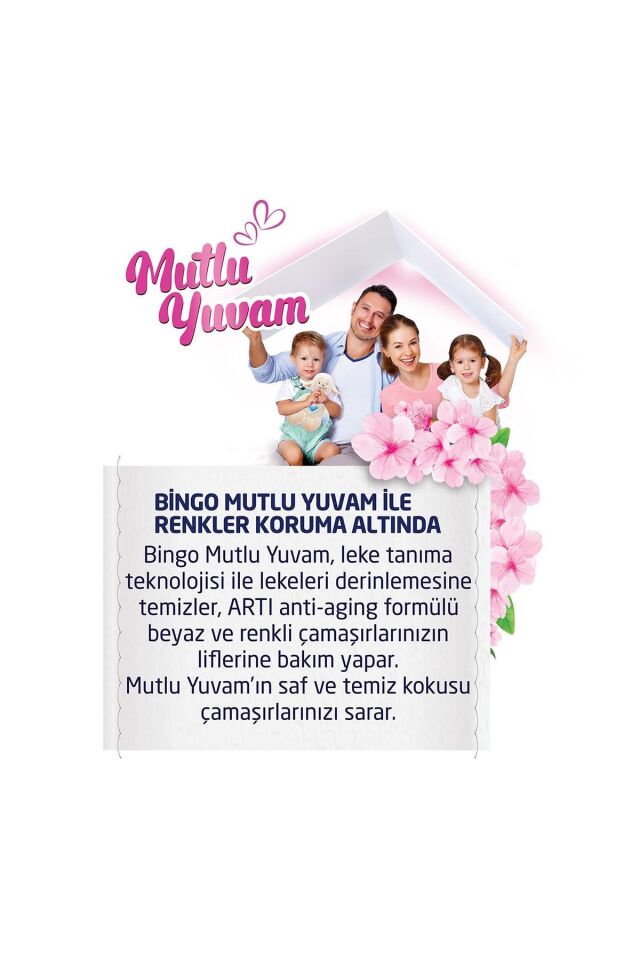 Bingo Matik 10 Kg Mutlu Yuvam Renkliler Ve Beyazlar Toz Çamaşır Deterjanı Ekonomi Paketi 2'li