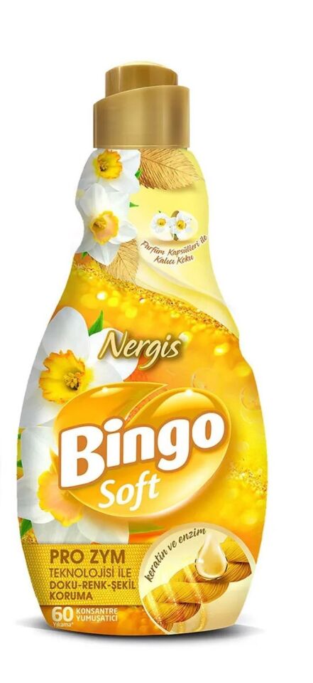 Bingo Soft Konsantre Çamaşır Yumuşatıcısı 1440 ml Nergis ve Manolya