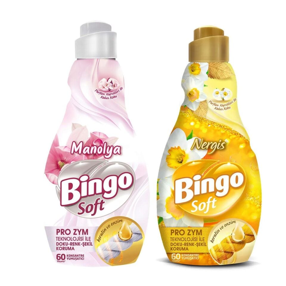 Bingo Soft Konsantre Çamaşır Yumuşatıcısı 1440 ml Nergis ve Manolya