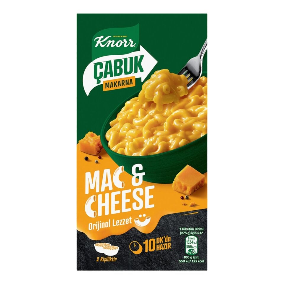 Knorr Çabuk Mac & Cheese Peynirli Makarna 212 Gr x 3 Adet