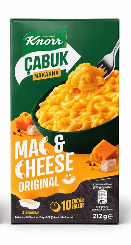 Knorr Mac&Cheese Çabuk Makarna 212 gr Original ve Ranch 2 li Set
