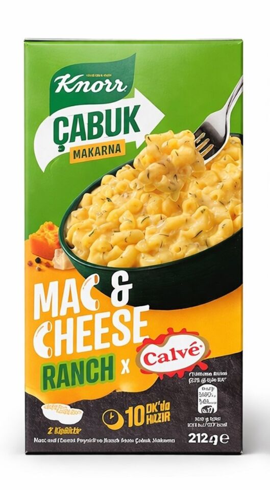 Knorr Mac&Cheese Çabuk Makarna 212 gr Original ve Ranch 4 lü Set