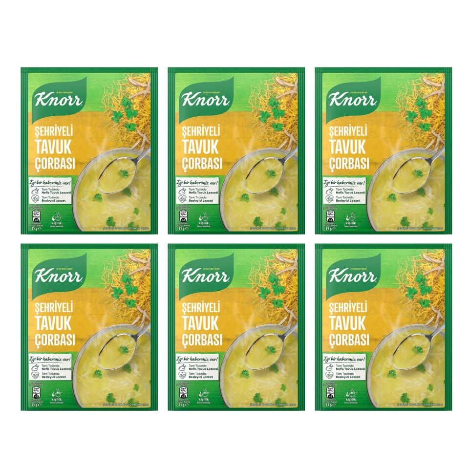 Knorr Şehriyeli Tavuk Çorbası 51 gr x 6 Adet